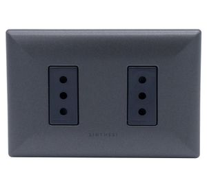 Toma corriente doble S17 10A 2500W grafito