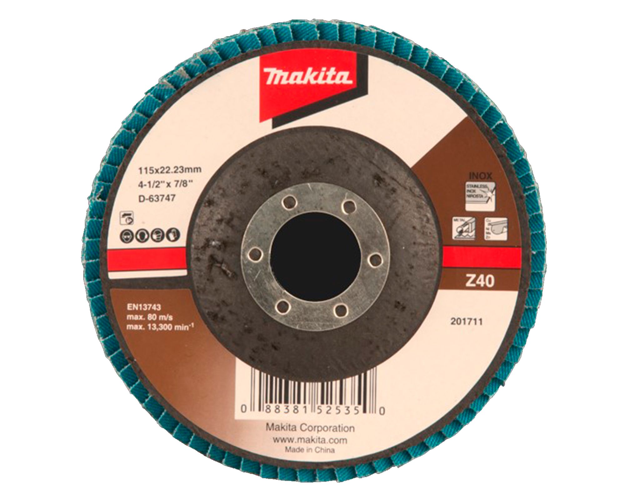 Disco traslapado 115x22.23 mm D-63747 G40-Z
