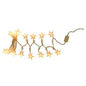 Guirnalda navidad LED 20L luz blanca cálida Estrella