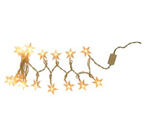 Guirnalda navidad LED 20L luz blanca cálida Estrella