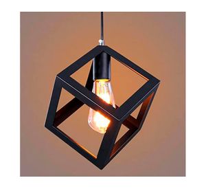 Lámpara colgar E27 1L Vintage Cubo