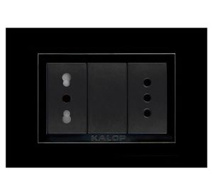 Enchufe doble 10-16A Zen basic armado negro