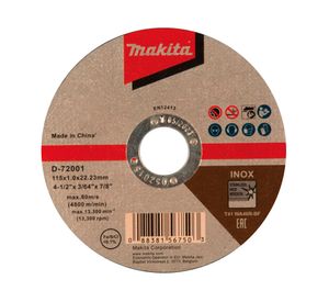 Disco corte inoxidable 115x22 mm D-72001 café