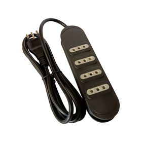 Alargador múltiple 1.5 metros 4 posiciones negro