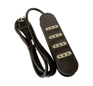 Alargador múltiple 1.5 metros 4 posiciones negro