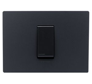 Pulsador placa armada Línea S32 noir mate