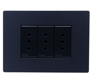 Toma corriente triple S32 10A 2500W noir mate