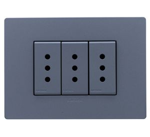 Toma corriente triple S33 10A 2500W cemento