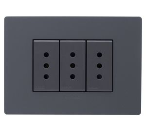 Toma corriente triple S32 10A 2500W grey mate