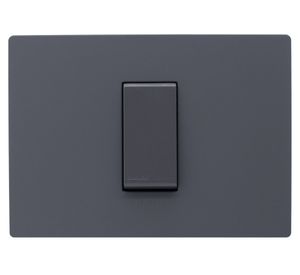 Interruptor simple placa 9/12 armada Línea S32 grey mate