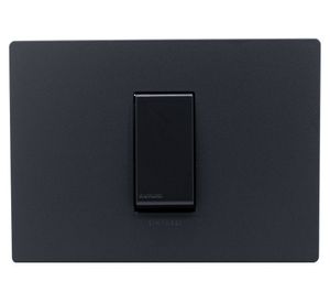 Interruptor conmutador 9/24 placa armada Línea S32 noir mate