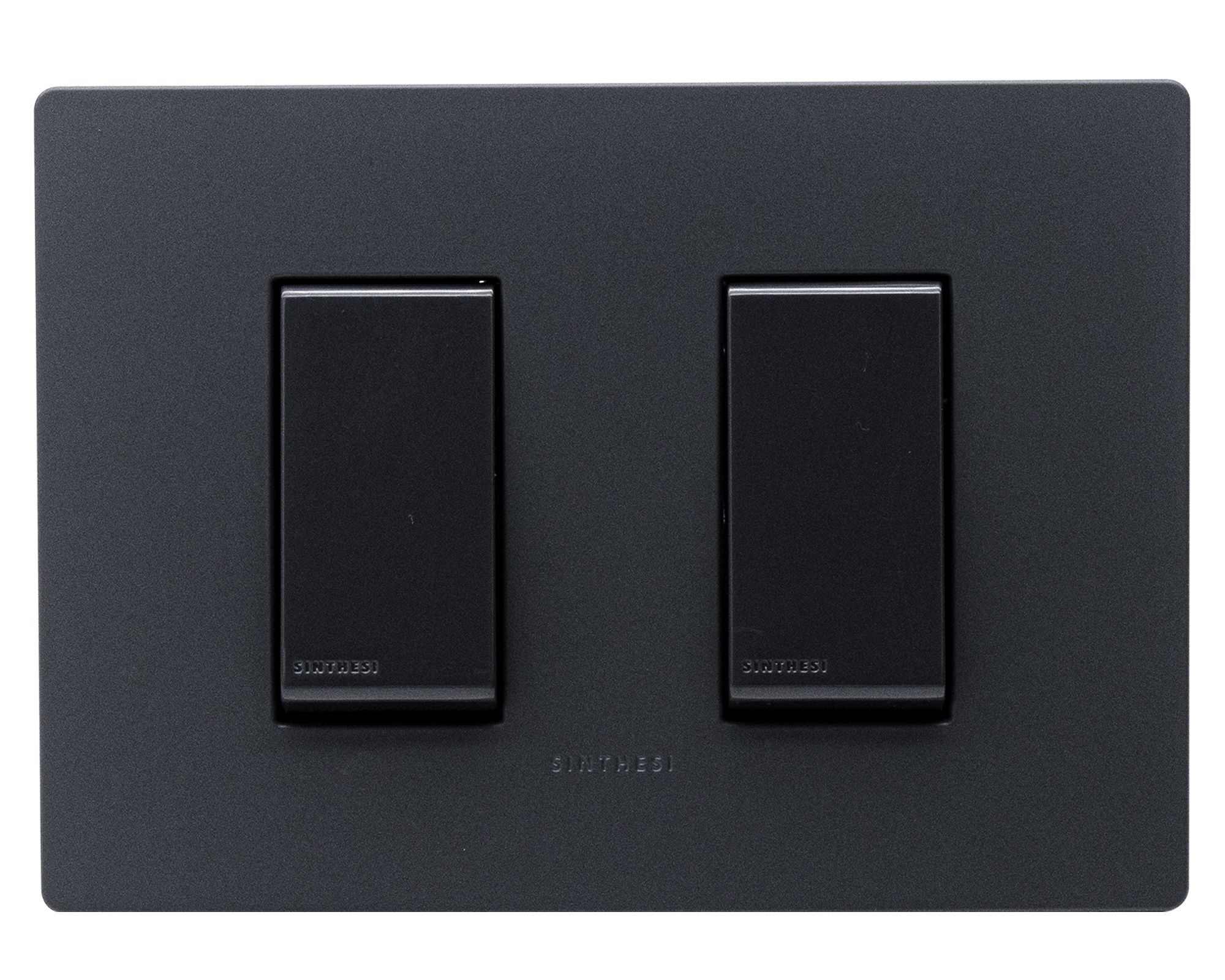 Interruptor doble 9/15 placa armada Línea S32 noir mate | Easy.cl