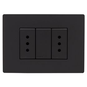 Toma corriente duplex S33 10A 2500W noir mate
