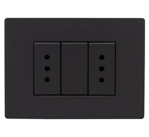 Toma corriente duplex S33 10A 2500W noir mate