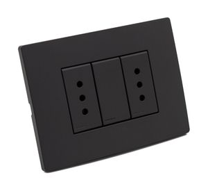 Toma corriente duplex S33 10A 2500W noir mate