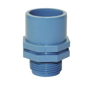 Terminal 40 mm x 11/4" HE presión celeste