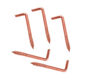 Tornillo escuadra 3.3x 1 1/2'' cobrizado 5 unidades