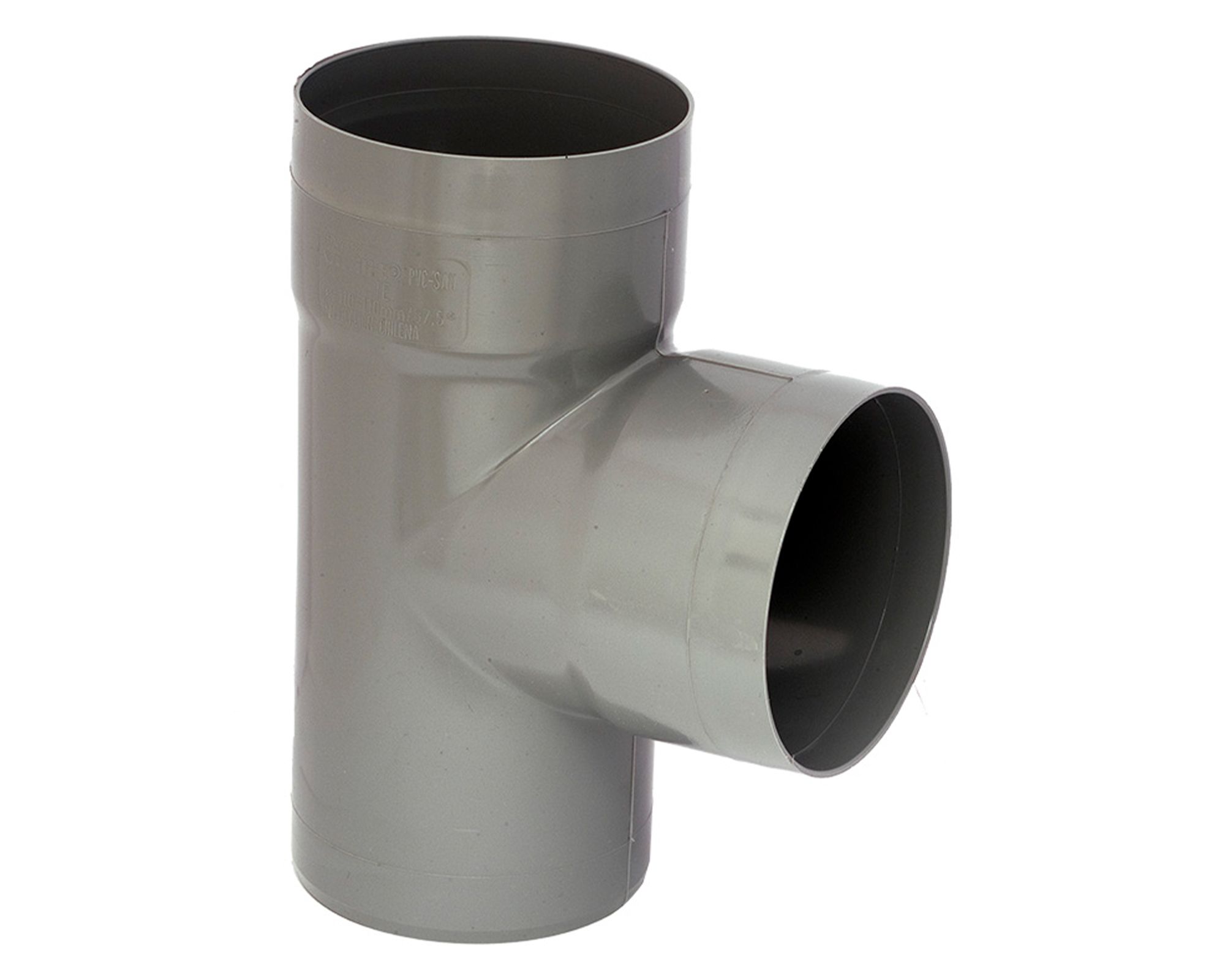 Tee sanitario PVC 110x50 mm gris