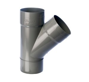 Vee sanitario PVC 110x110 mm gris