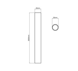 Tubería hidráulica Clase 10 25 mm x 3 m celeste