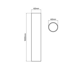 Tubería hidráulica Clase 10 40 mm x 1 m celeste