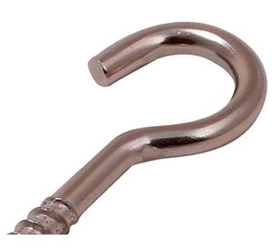 Cáncamo abierto Niquelado 1x30 mm 5 unidades gris