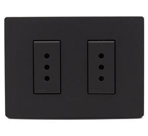 Toma corriente doble S33 10A 2500W noir mate