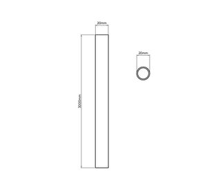 Tubería hidráulica Clase 16 20 mm x 3 m celeste