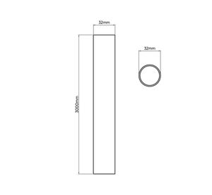 Tubería hidráulica Clase 10 32 mm x 3 m celeste