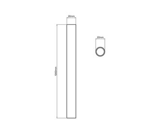 Tubería hidráulica Clase 16 20 mm x 1 m celeste