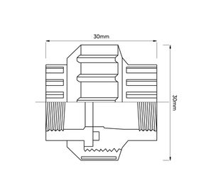 Unión Americana hidráulica 3/4" HI gris