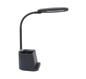 Lámpara escritorio LED luz día gris oscuro