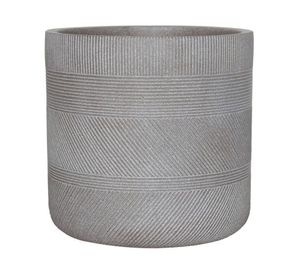 Maceta fiber clay Líneas gris 30x30.5 cm