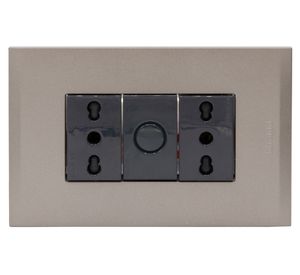 Toma doble 10-16A Terra Nobile café