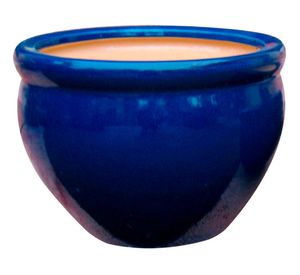 Maceta cerámica Aline M Glossy azul