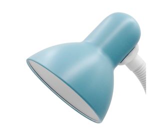 Lámpara de escritorio 40W E27 1L Flexible con pinza azul