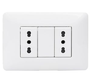 Toma doble 10-16A Matix blanco