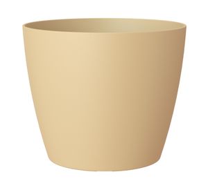 Maceta 20 cm plástico San Remo pale amarillo mate