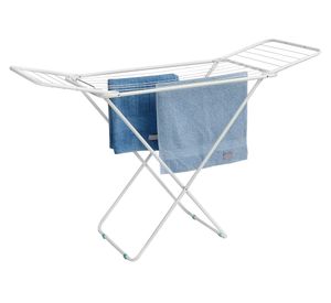 Tendedero de pie con alas 6604 blanco 90x50x143 cm