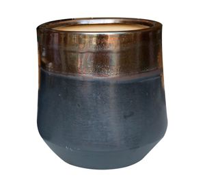Maceta 17x16 cm cerámica dark bronce