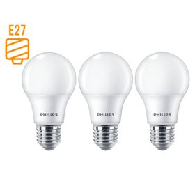 Ampolleta Led 7W E27 luz fría blanca pack x3