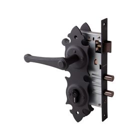 Cerradura embutida Trancura manilla negro