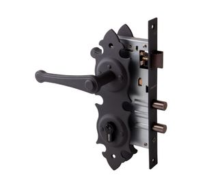 Cerradura embutida Trancura manilla negro