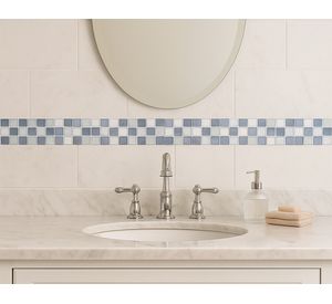 Listel vidrio espejado 5x30 cm Alarab plateado