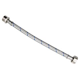 Flexible agua metálico 1/2 30 cm He-Hi cromo