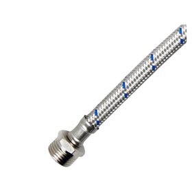 Flexible agua metálico 1/2 30 cm He-Hi cromo