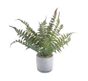 Planta artificial maceta cemento