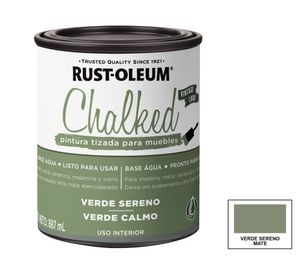 Pintura tizada base agua 887 ml Chalked Interior verde sereno mate