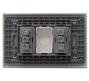 Toma doble 10-16A Perla gris