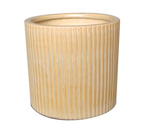 Maceta cerámica Elaine M mostaza